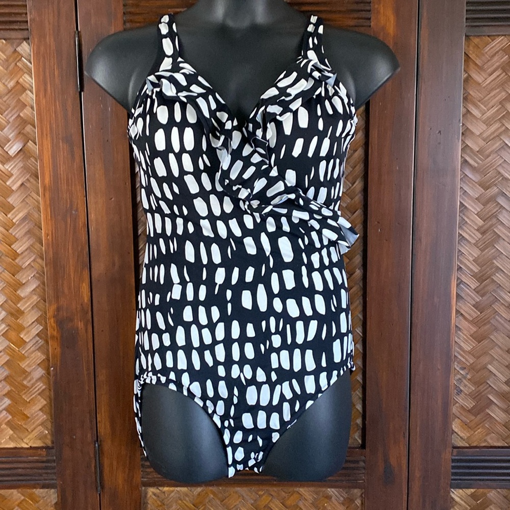INC International Concepts Swim Ruched One Piece 20W